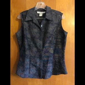 Pretty sleeveless silk summer top Jewel colors